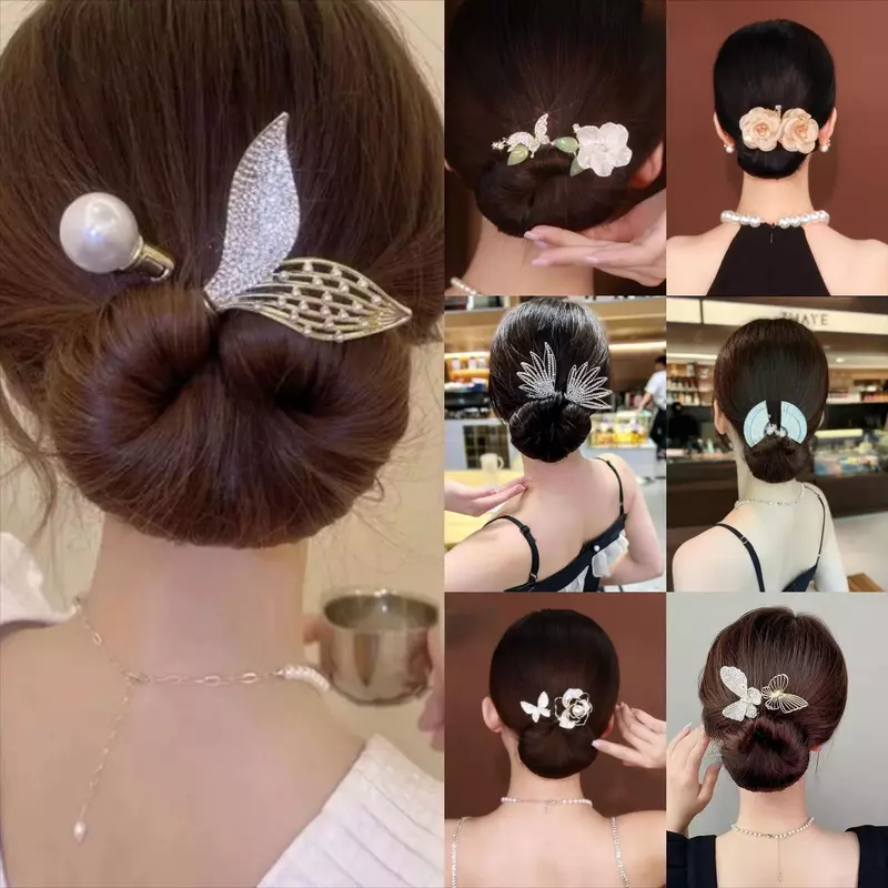 Headband Roller Hair Curler Donut Bun Maker Lazy Hairpin Tool Women's Bow Rabbit Ear Magic Hairstyle Ring Accessories Twisted
