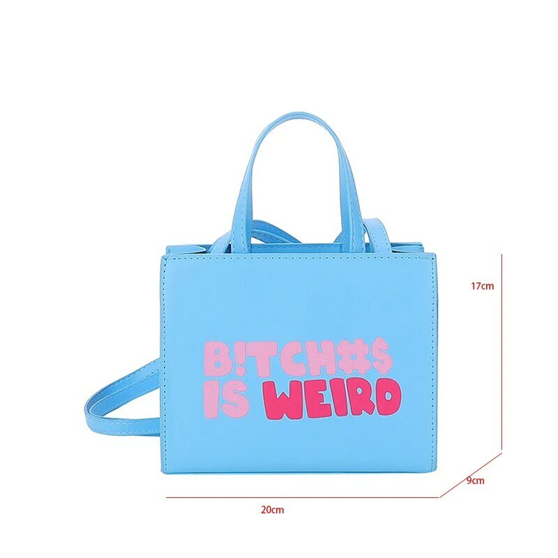 Bolso de mano de lujo para mujer, bolso de mano de moda, bolso de hombro cruzado con Graffiti de letras de marca, bolso de cuero Pu para mujer, 10 colores