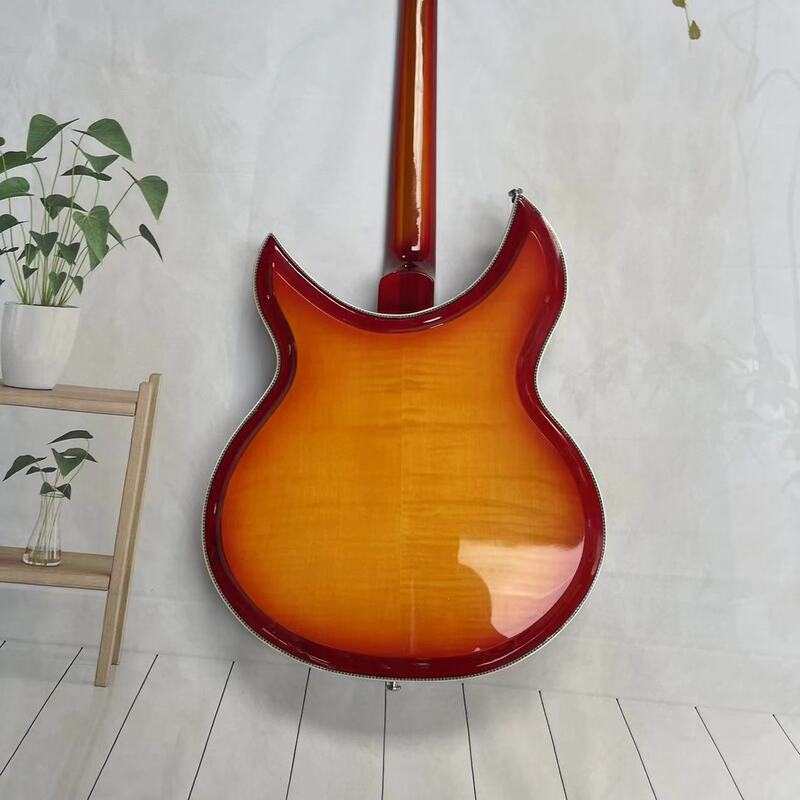 Guitarras eléctricas con diseño integrado de 6 cuerdas, cuerpo de color CS, alto brillo, diapasón de madera de rosa, pista de madera de Arce, physic, 360
