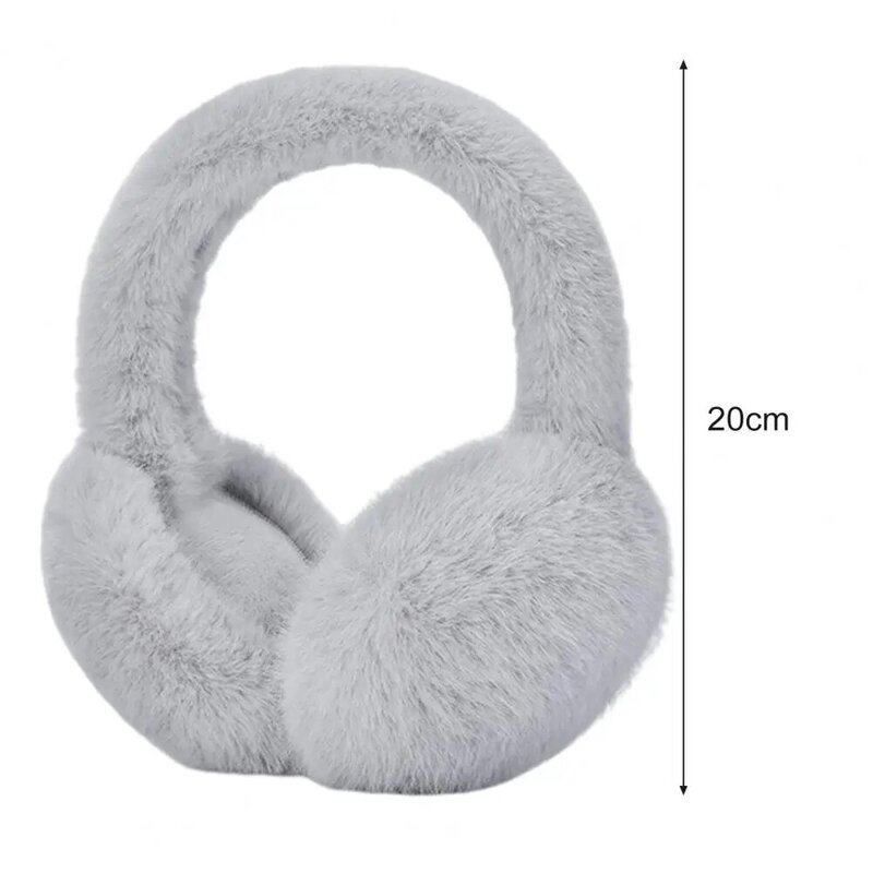 Compact Earmuffs Cozy Faux Fur Women's Winter Earmuffs Thick Lightweight Ear Warmers with Anti-slip Elastic Foldable for Outdoor