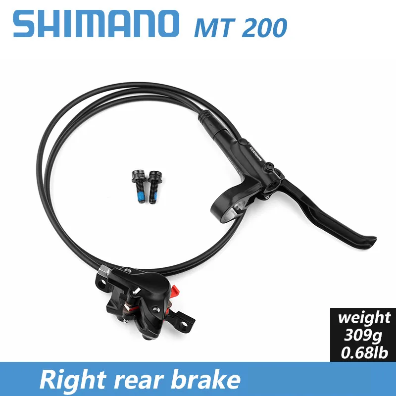 Shimano MTB 산악 자전거 디스크 브레이크 세트, 유압 브레이크, BL-MT200 BR-MT200, 좌측, 전방, 우측, 후방 브레이크, MT200