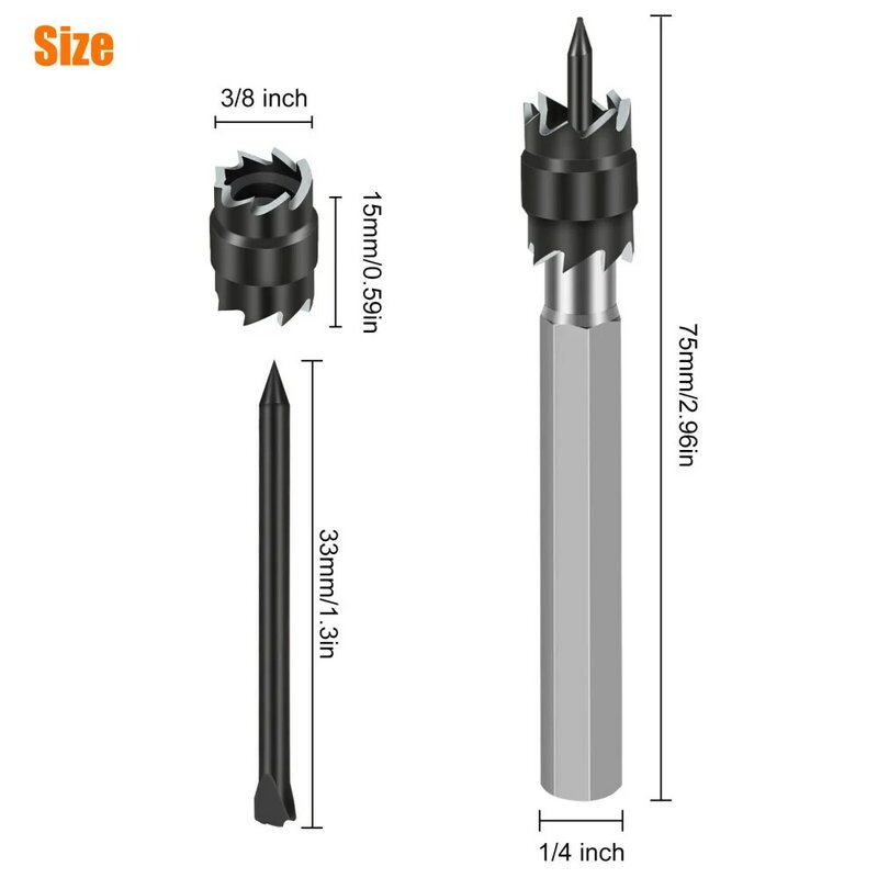 14 Pieces Spot Weld Drill Bits With 1/4in Shank Double Sided Spot Welding Equipment For Stainless Steel Iron Aluminum Plate