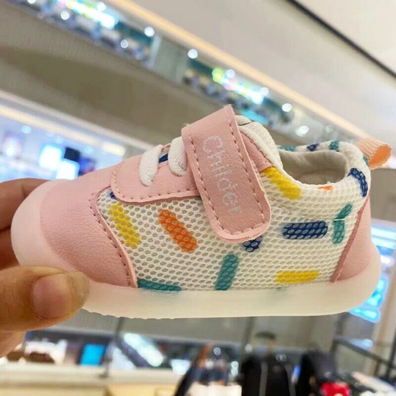 Zapatos para caminar para bebés de 0 a 2 años, calzado de malla transpirable con suela suave, Nude, para primavera y otoño, 2023