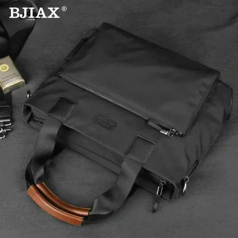 Bjiax กระเป๋าบุรุษแบบใหม่แนวนอนกระเป๋าลำลองผู้หญิงธุรกิจไนลอนอ็อกซ์ฟอร์ดผ้าดิบกระเป๋ากระเป๋าสะพายแบบคาด