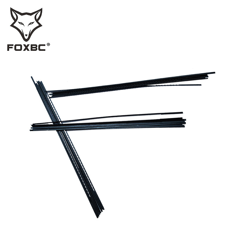 FOXBC-Plain End Scroll Saw Blades, 130mm, apto para madeira, madeira, plástico, metal, 36 pcs