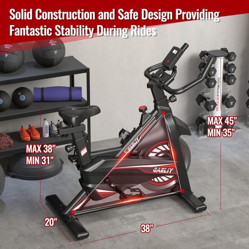 Exercise Bike-Indoor Stationary Bike for Home Gym,Workout Bike With Belt Drive,Cycling Bike With Digital Display & Comfortab