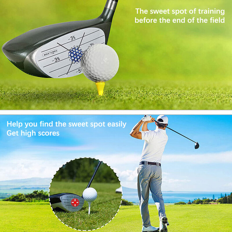 10 buah stiker dampak Golf stiker label besar bola gulung perekam pukulan untuk pria wanita aksesoris latihan Golf
