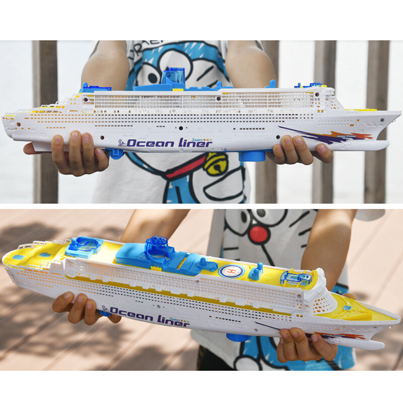 Cruiseschip Speelgoed Oceaanstomer Cruiseschip Boot Elektrische Schip Speelgoed Met Knipperlicht En Geluid Plezier Nautische Decoraties Boot Speelgoed