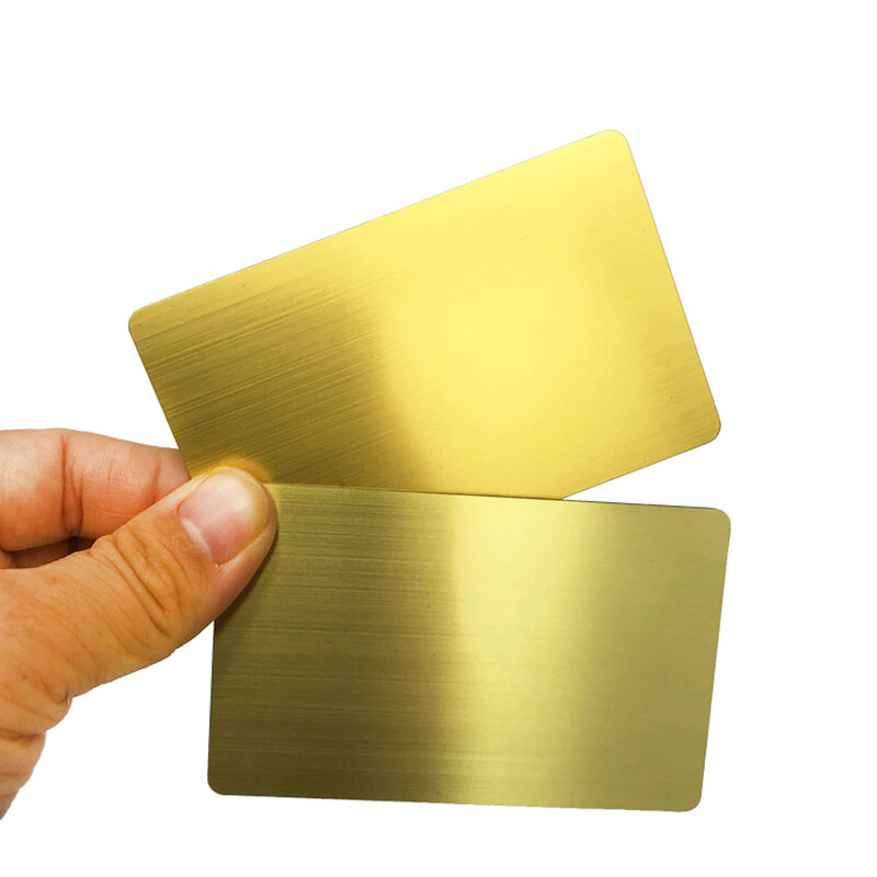 Cartão de visita imprimível a laser em branco, 216 Chip, 13.56MHz, 888 Byte, Metal e PVC, NFC oculto híbrido, 5 Pcs