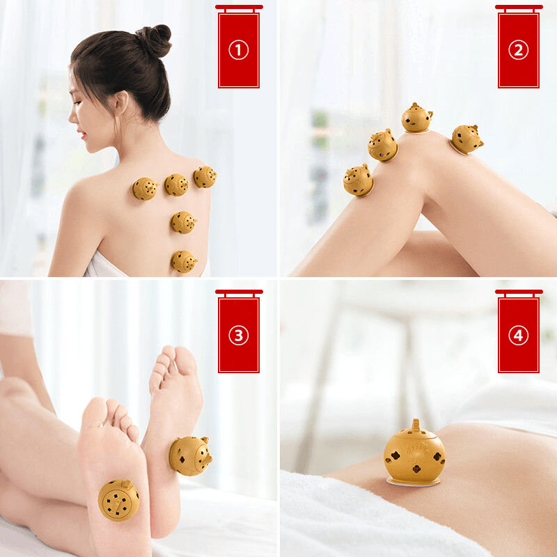 Portable Thermal Massager Mini Moxibustion Pot Moxa Stick Burner Cupping Therapy Warm Accupoint Massage Health Care Relief Pain
