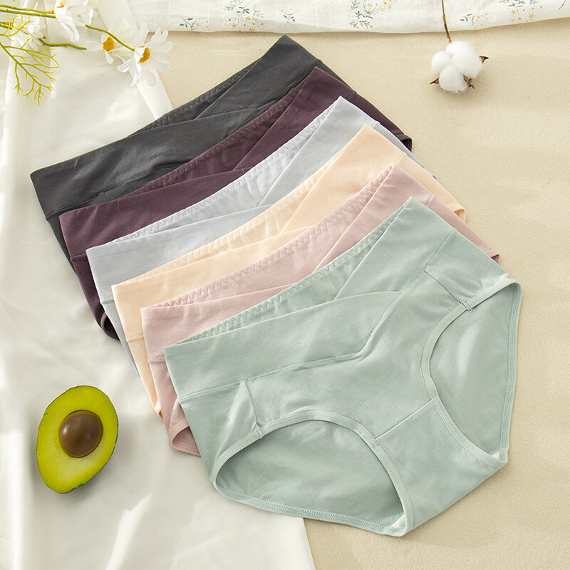 Ropa interior de algodón para mujeres embarazadas, calzoncillos de cintura baja, pantalones de abdomen, ropa interior de maternidad de algodón, soporte para el vientre