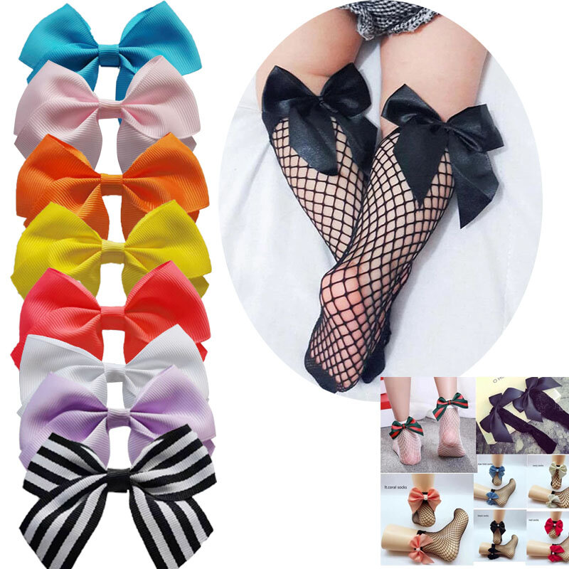 20 cores novas arcos feitos à mão sólidos para meninas meias do bebê sapatos de roupas acessórios