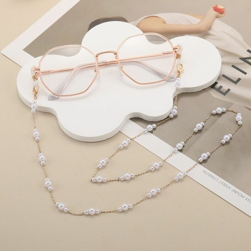 Cadena de gafas de cuentas bohemias para mujer, joyería elegante, cadena de gafas de cristal Vintage, cordón de cobre, cadena de máscara