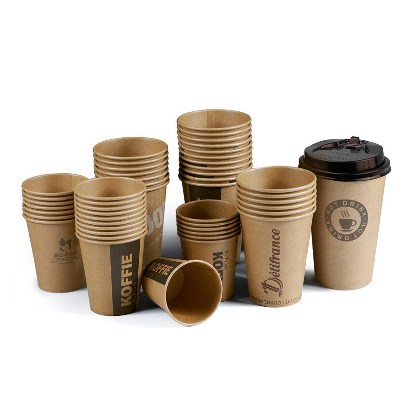 Одноразовые бумажные кофейные чашки с принтом продукта на заказ
