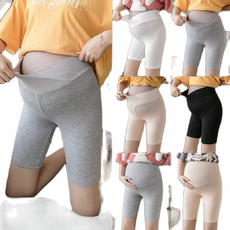 New Summer Fashion Low-rise/High Waist Pregnant Women Security Trousers Skinny Pregnancy Shorts Stretched Maternity Shorts Pants