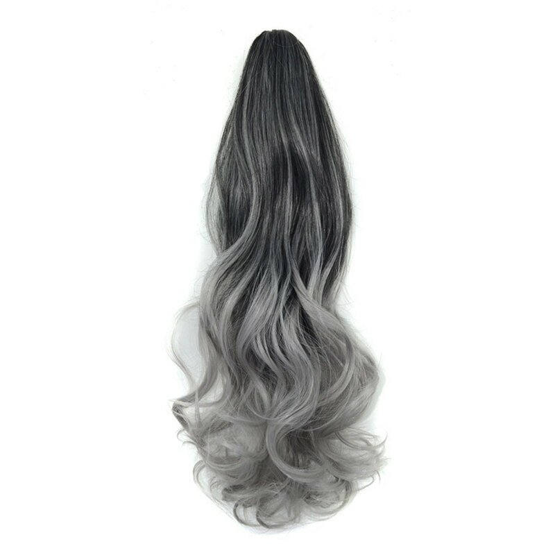 Женские удлинители волос на толстой заколке, модный волнистый парик для конского хвоста на заколке, четыре длины и цвета волос, повседневный Универсальный парик