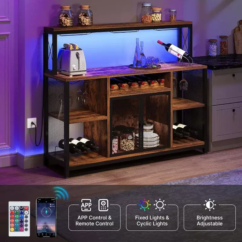 Кофейный винный шкаф с искусственным дизайном, шкафчик для ликера с хранилищем для дома, промышленный телефон 55 дюймов, барный стол