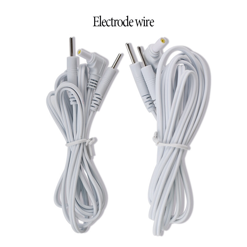 Cable electroestimulador de 2/4 botones para masajeador muscular, accesorios para máquinas de terapia TENS, Cable de conexión, relajación de masaje
