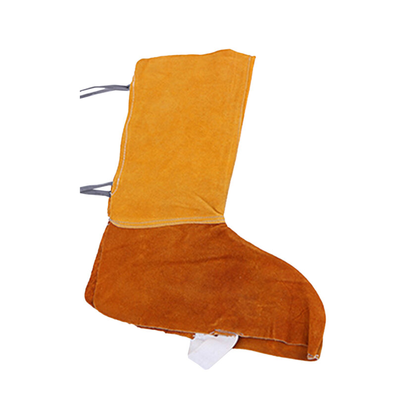 1 Pair Welding Shoe Covers Leather Welding Shoes Heat Insulation Leg Protectors Flame Retardant Boot Covers Welding Accessories
