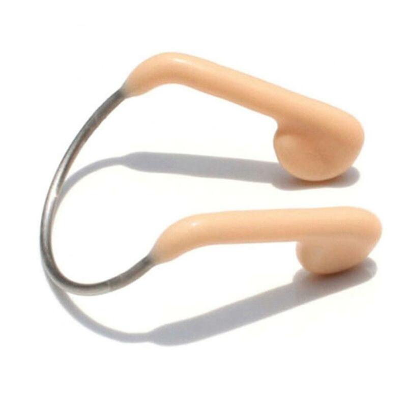 Nose Clip Unisex Durable No-skid Soft Silicone Metal Wire Nose Clip for Diving Swimming Training Nose Clip Skin Color