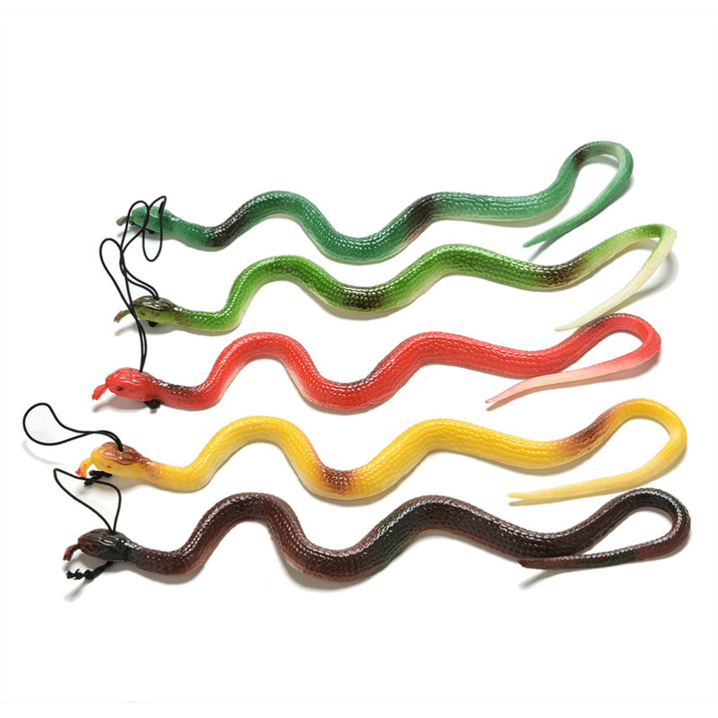 1pc Novelty Halloween Gift Tricky Funny Spoof Toys Simulation Soft Scary Fake Snake Horror Toy For Party Event