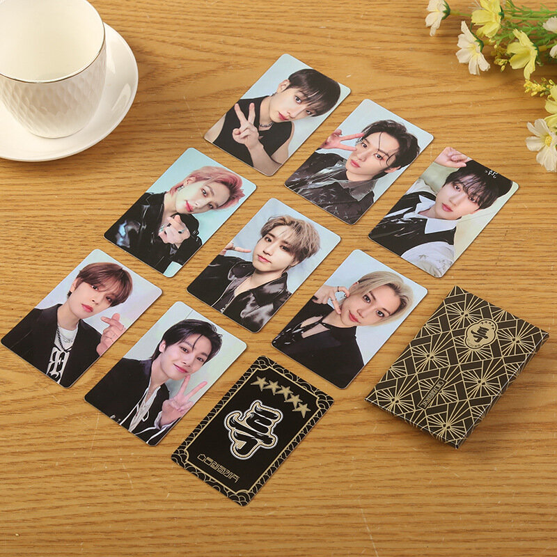 8 teile/satz kpop streunende Kinder Mitglied Fotokarten 5 Sterne Lomo Karte doppelseitig drucken Foto karte Sammlung Postkarten für Fans Geschenk