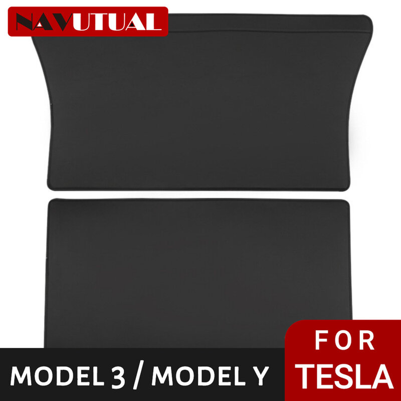 Alfombrillas de cuero para maletero para Tesla modelo Y 3, revestimiento impermeable antideslizante para todo tipo de clima, ajuste preciso personalizado, Interior de coche