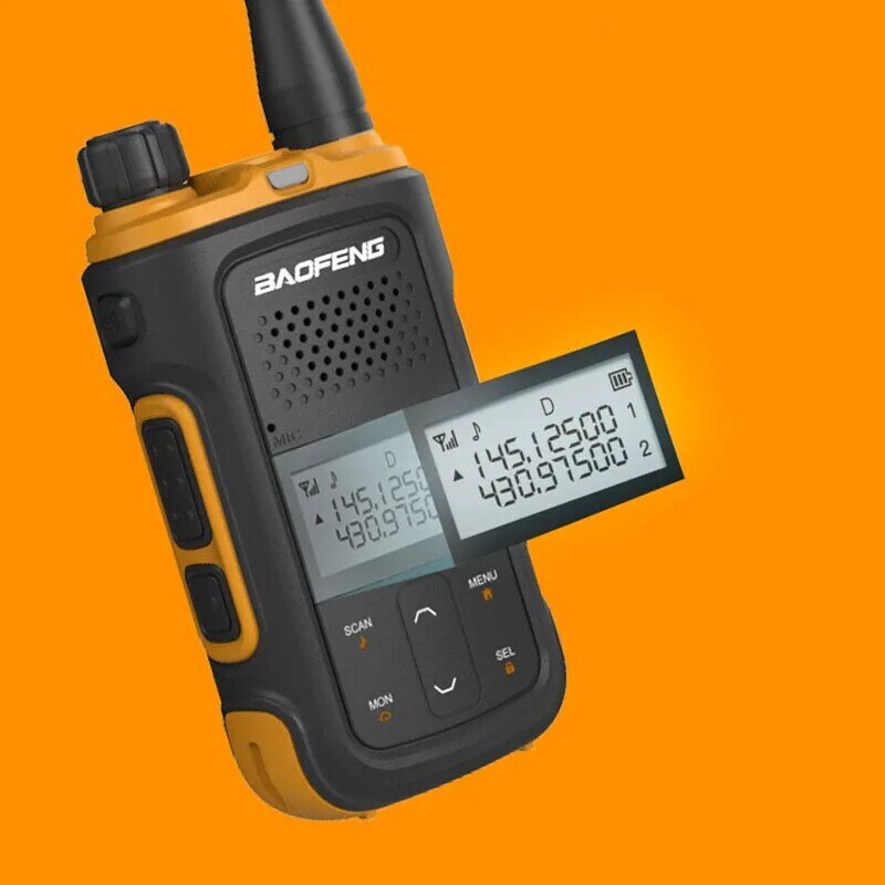 BAOFENG-walkie-talkie de mano, UV-12 de alta potencia, banda Dual, pantalla Dual, Radios bidireccionales, Radio FM pequeña, carga tipo C
