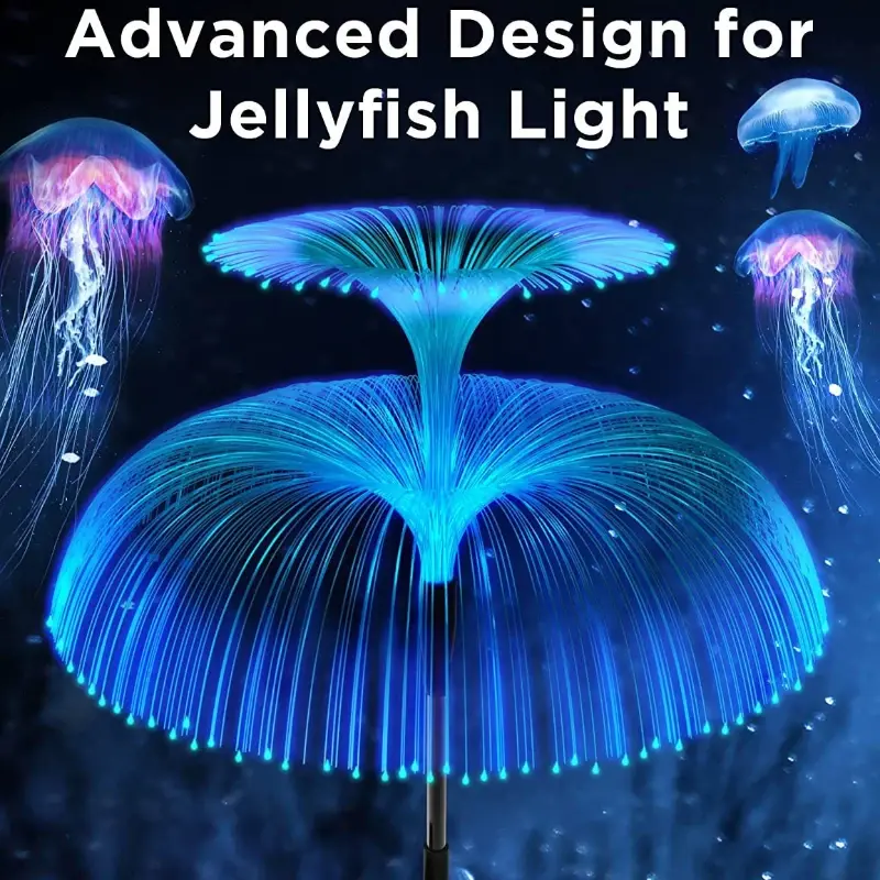 Solar LED Jellyfish Lights Outdoor Garden Decor Lawn Light 7 Color Change Waterproof Patio Yard Pathway Decor Solar Flowers Lamp