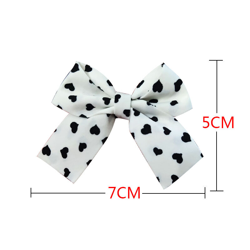 200PCS/LOT Pincer Barrette Fabric Art Bow Tie Hairpins LOVE Printing Hair Clip For Girls Pin Tiaras Baby Hair Accessories