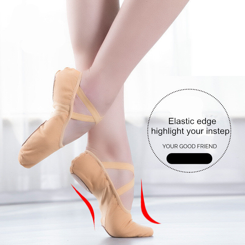 Zapatos de baile modernos para mujer, zapatillas de Ballet, canciones de bailarina, zapatos suaves de lona para adultos, zapatos gimnásticos con garra de gato