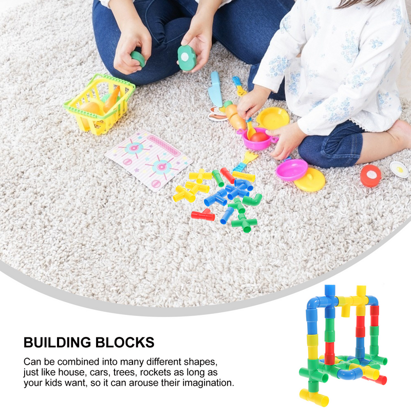 Детские аксессуары, развивающая игрушка, Детские Игрушки для раннего обучения, строительные блоки водопроводной трубы