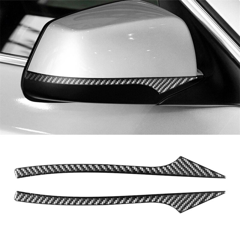 Couverture de bande anti-collision de rétroviseur, autocollants de garniture, fibre de carbone, BMW Série 5, E60, F10, F07, F01