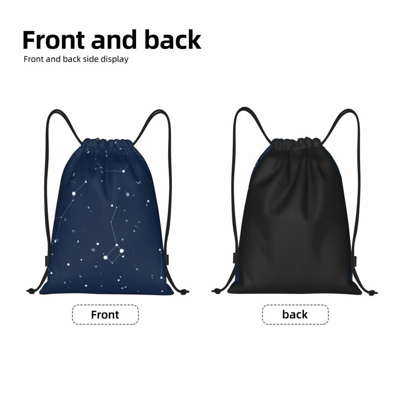 Benutzer definierte Marine Nachthimmel Kordel zug Rucksack Taschen Männer Frauen leichte Raum Galaxie Fitness studio Sport Sackpack Säcke für das Training