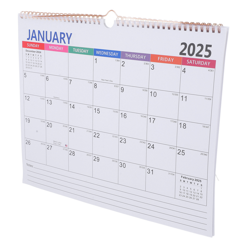 Wall Calendar Hand Torn Time Planning Paper Coil for Office Pendant Convenient Desk Calendars