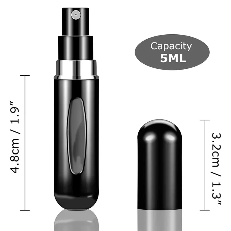3 pz 5ml portatile Mini bottiglia di profumo riutilizzabile Spray profumo pompa vuoto contenitore cosmetico atomizzatore bottiglia per i viaggi