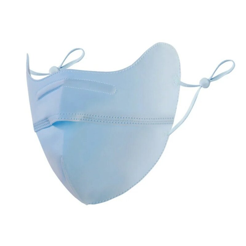 Anti-uv UPF50 + maschera per la protezione solare in seta di ghiaccio velo per il viso estate equitazione all'aperto escursionismo maschera per il viso sciarpa traspirante Unisex per il viso