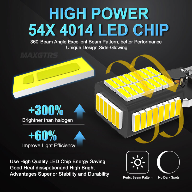 2x novo t15 906 w16w lâmpadas led de backup alta potência 4014 chipsets 45-smd 7w 1800lm livre erro 912 921 luzes reversas 6000k