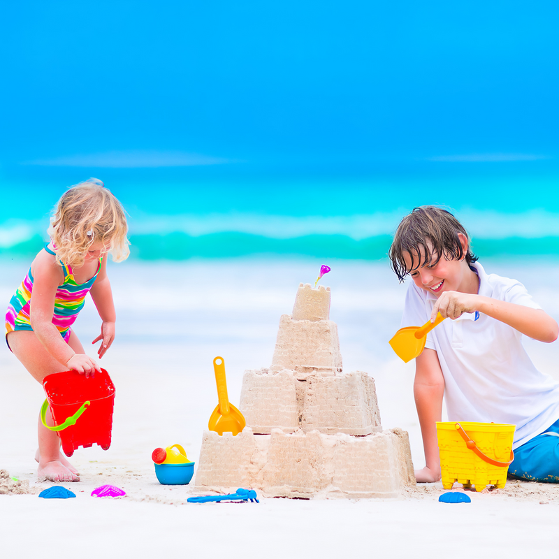 8ชิ้นของเล่นชายหาดของเล่นสำหรับเด็กผู้ชายของเล่นในฤดูร้อนสำหรับเด็กผู้ชายกลางแจ้งสวนพลาสติก
