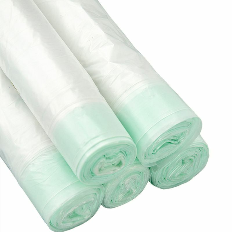 Travel Potty Liners Disposable With Drawstring Waste Bags 5 Refill Rolls