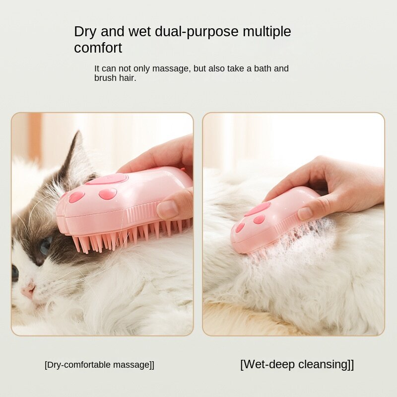Spray dla kotów i psów grzebień do masażu jednotakową szczotkę do kąpieli z grzebieniem przeciw muchom do usuwania włosów lepka szczotka do włosów, czyszczenie zwierząt