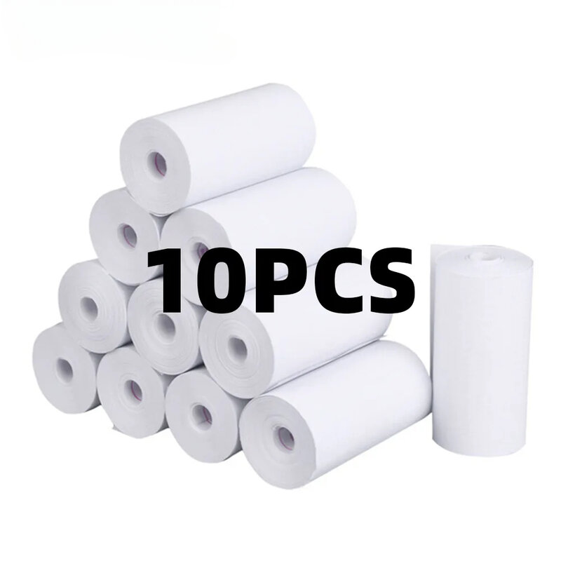 10 Rolls Thermal Paper White Children Camera Wood Pulp Instant Print Kids Camera Printing Rolling Paper Miniprinter Accessories