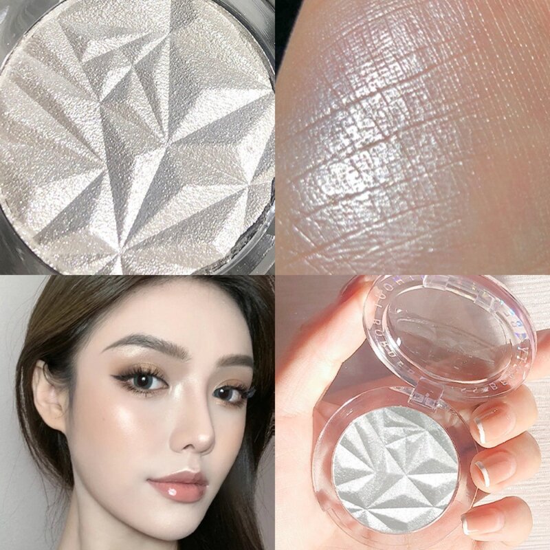 Shimmer Highlighter Powder Palette Long Lasting Ultra-concentrate Pearly Glitter Powder Waterproof Face Makeup