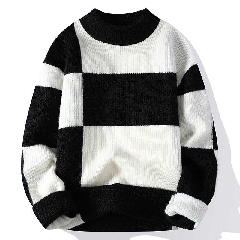 2023 Winter/Autumn  New Men's High-Quality Fashion Trend Sweater Men Casual Loose Warm Sweaters Men Comfortable