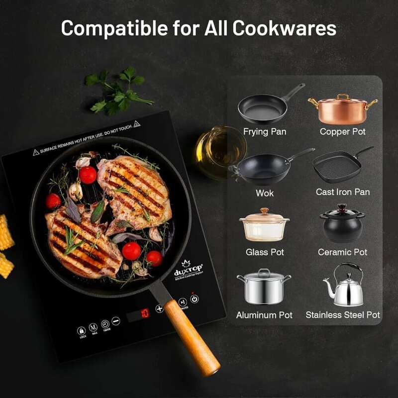 Cooking, Electric Stove with Sensor Touch Control, Portable Infrared Burner with Timer and Safety Lock, E200AIR/ 9500STIR