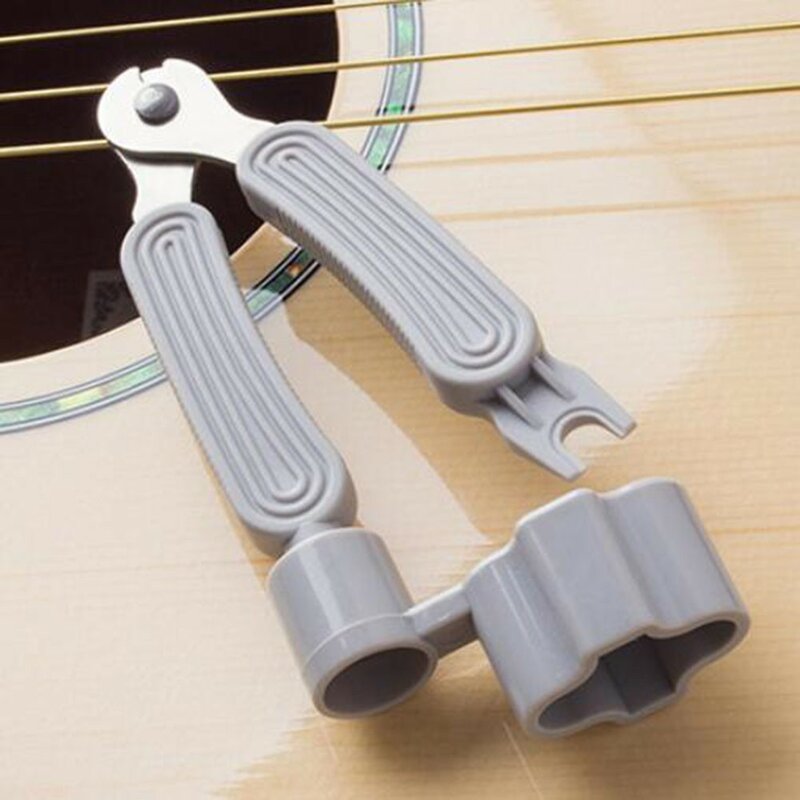 Alat reparasi gitar Winder senar abu-abu kunci pas putih 30g pengganti jembatan logam + penarik oranye ABS Praktis Portabel