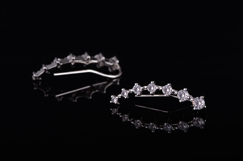 Alizero 925 Sterling Silber voller Zirkonia Ohr stecker für Frauen Ohrring Hochzeits feier Mode wunderschönen Schmuck