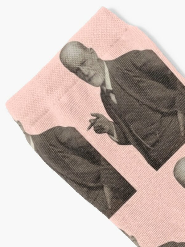 Freud mit Zigarre erröten rosa Socken Socken rutsch feste Fußballs ocken für Männer