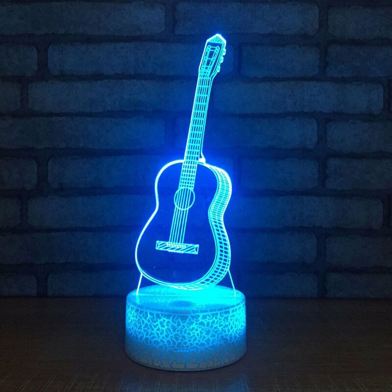 Nowoczesny kabel USB włącznik światła nocnego akryl 3D Led lampka nocna zmontowana podstawa do dekoracja do domu i do sypialni akcesoriów hurtowych