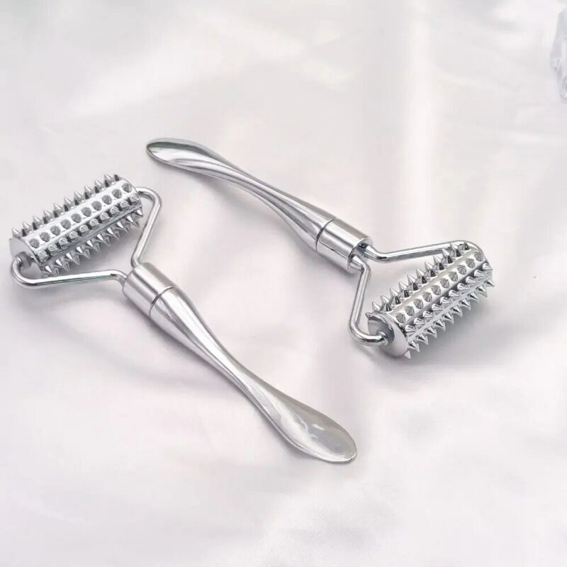 Roller Chin Neck Beauty Gua Sha Zinc Alloy Relieve Wrinkles Mask Spatula Skin Care Tools Face Roller Pointed Massager Roller